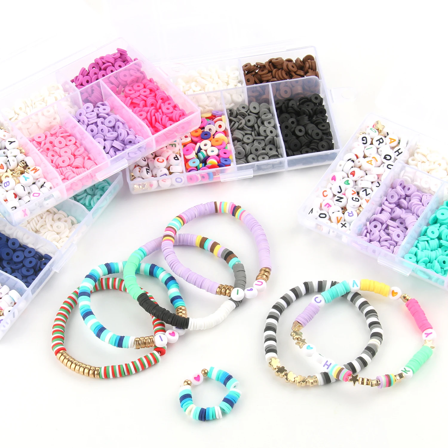 Beads For Making Bracelets Bands Eearrings Jewelry 900 elements For Kids