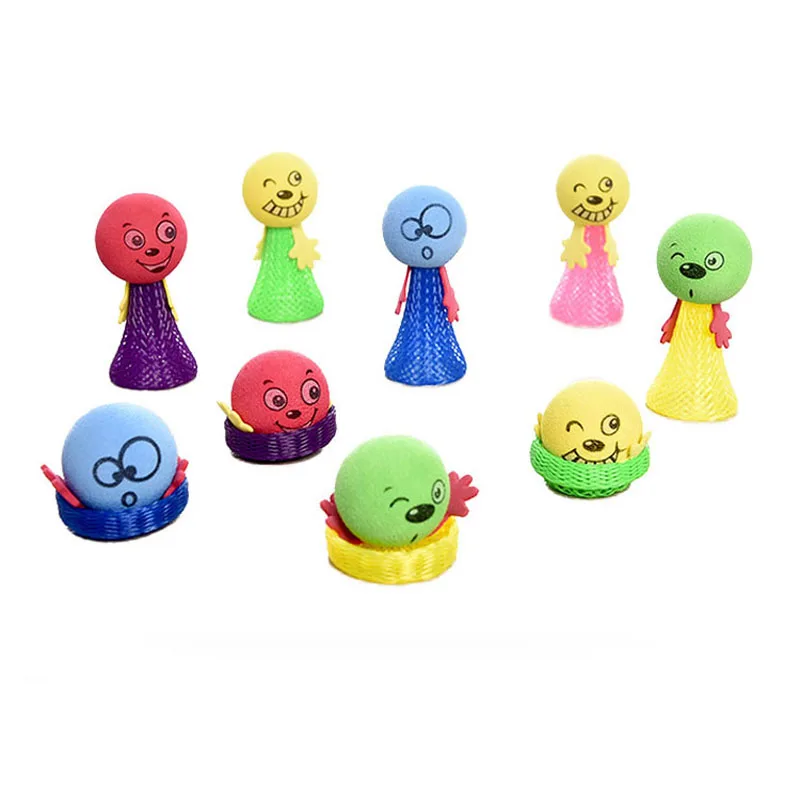 Party Toys EVA Jumping Doll Bounce Elf Spring Catapult Cartoon Cute Expression Anti Stress Relief Novelty Funny Games for Kids | Игрушки и