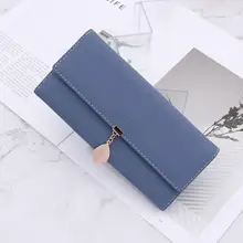 

Women Pu Leather Long Wallet Purses Ladies Female High Leaf Decoration Wallet Card With Quality Holder N2Z9