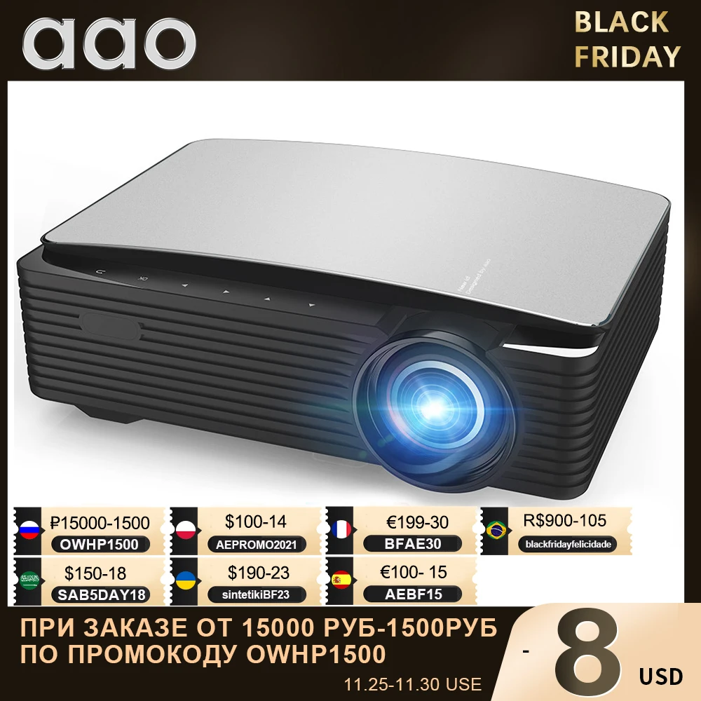 AAO YG650 Full HD 2K 4K 1080P проектор YG620 обновление Смарт Android 5G WiFi видео домашний кинотеатр