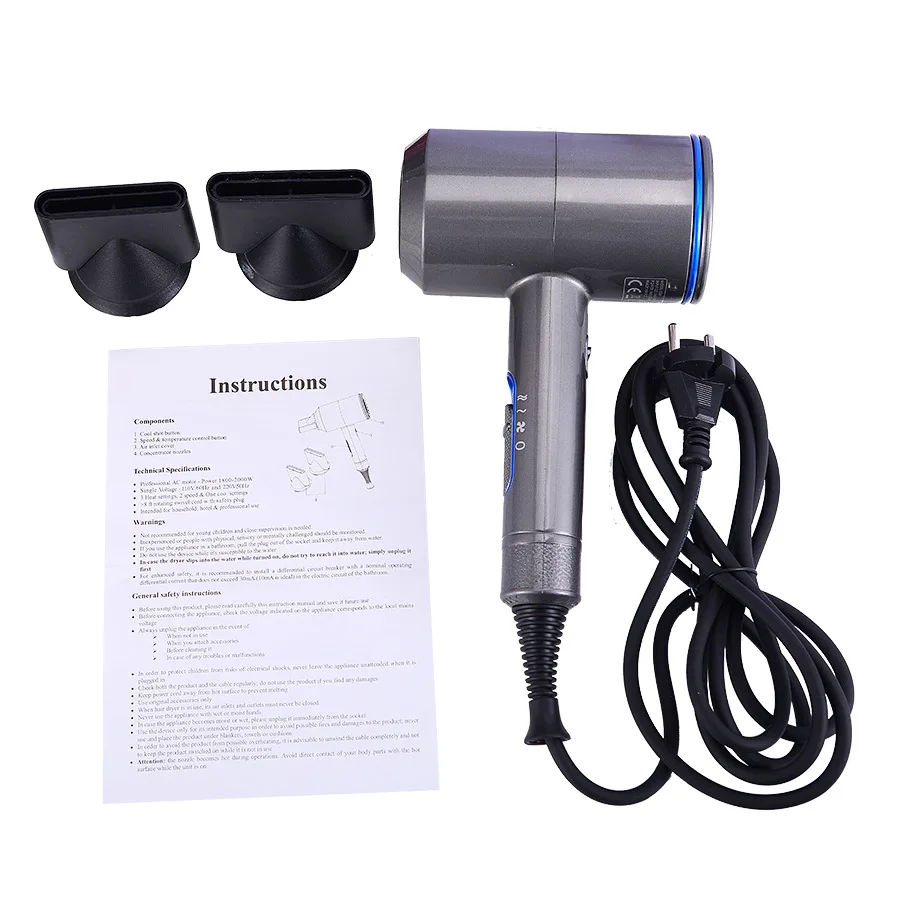 110v, secador de cabelo iônico, tomada eua,