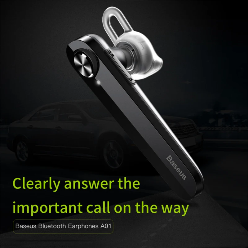 Baseus A01 Bluetooth Earphone Wireless Ear Hook Headphone Handsfree V4.1 Bluetooth Car Earphone Headset for iP Android System