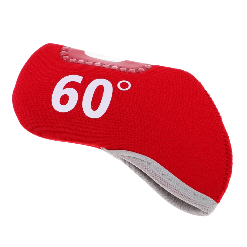 60 Degree Red Прочный неопрен класса премиум клюшка для гольфа железная чехол для короткой клюшки крышка для головы протектор Носок шестерни аксессуары клюшки для гольфа рукав - Цвет: 60 Degree Red