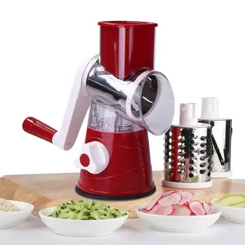 

Manual Vegetable Cutter Slicer Multifunctional Round Mandoline Slicer Potato Cheese Fruit Shredder Grater Kitchen Food Processor