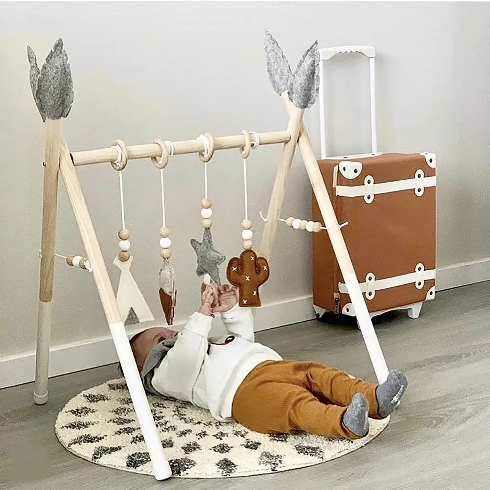 Baby Toddler Wooden Play Gym Fitness Frame Rack Nursery Sensory Interactive Education Toy | Игрушки и хобби