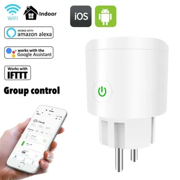 

Remote Control Home Smart WiFi Power Socket Wireless Timer Switch Outlet 16A EU Plug