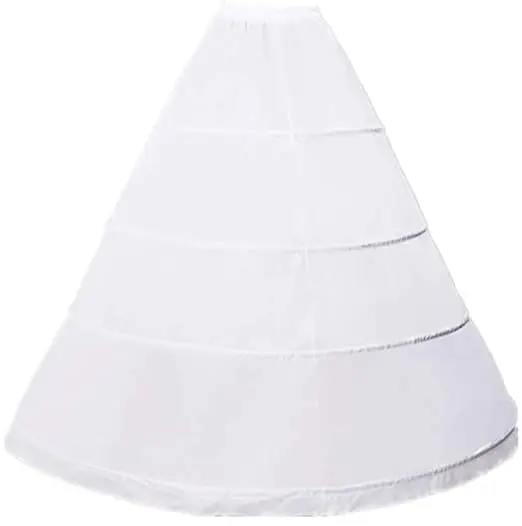 

Sensual Looking Fancy Clingy Women's 4-Hoop A-Line Floor Length Wedding Ball Gown Petticoat Underskirt Crinoline