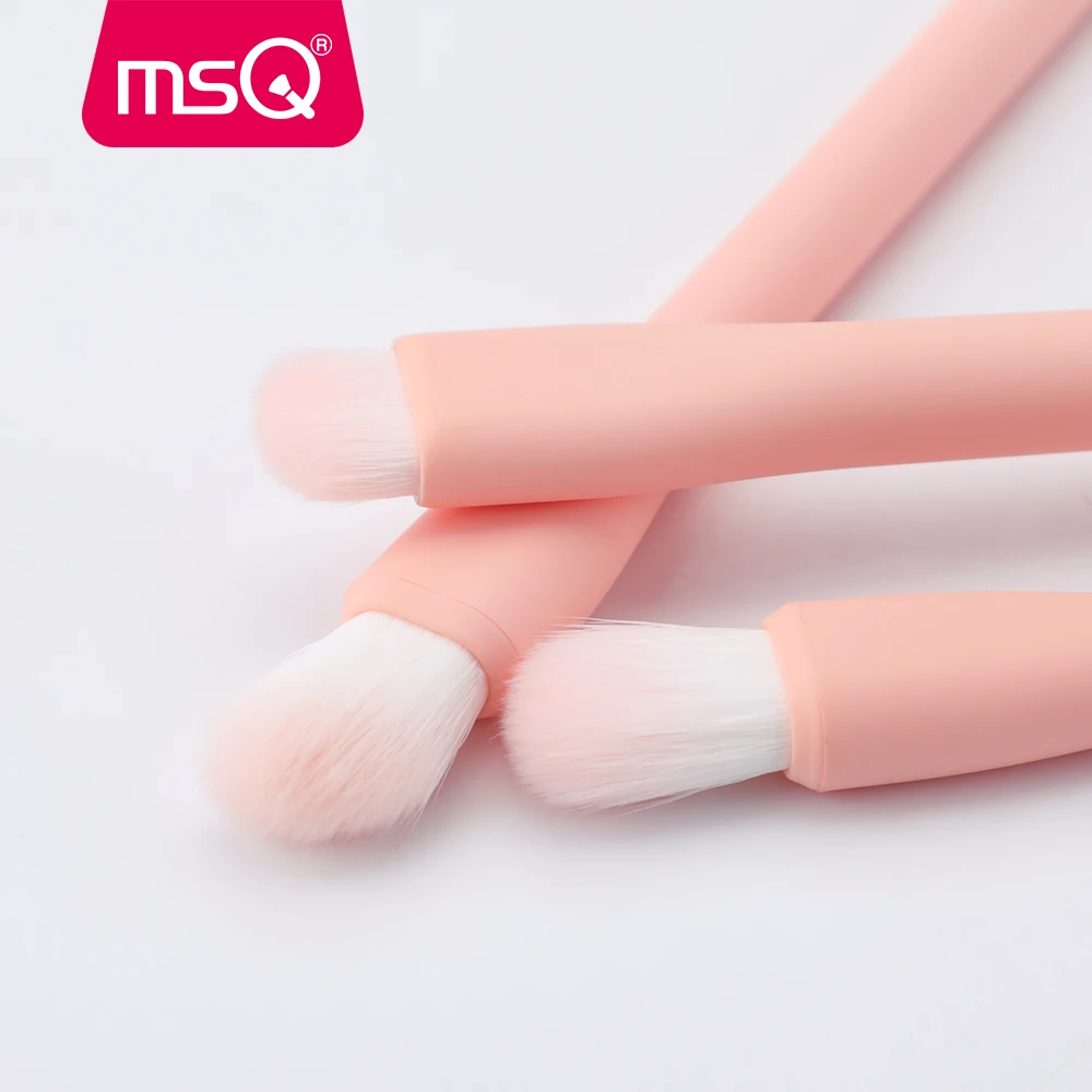MSQ 6 шт. кисть для век, тени для век, кисти для макияжа, набор для смешивания бровей, губ, носа, тени для век, наборы кистей, розовые инструменты для макияжа