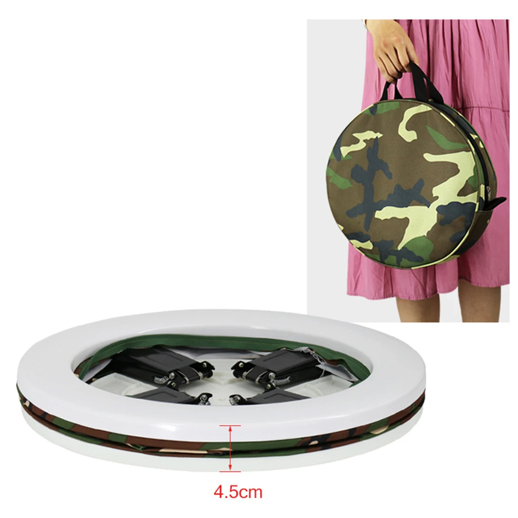 Portable Adults Folding Toilet Car Commode Outdoor Indoor Toilet Bucket Toilet Seat for Camping Hiking Trips