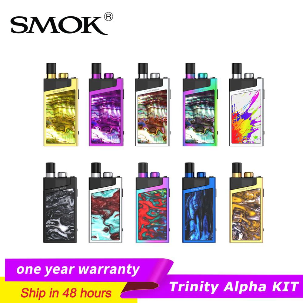 Оригинальный набор SMOK Trinity Alpha Pod аккумулятор 1000 мА/ч 2 8 мл вейп Nord Mesh испаритель MTL