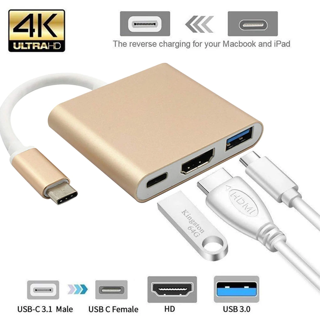 Переходник usb-c/USB HDMI USB 3 1 в концентратор горячая распродажа | Компьютеры и офис