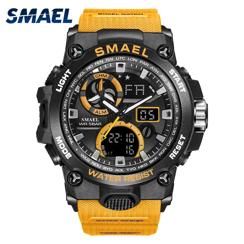 Mens Watches SMAEL Army-S-Shock Military Waterproof Sport Brand 8011 50m Toy
