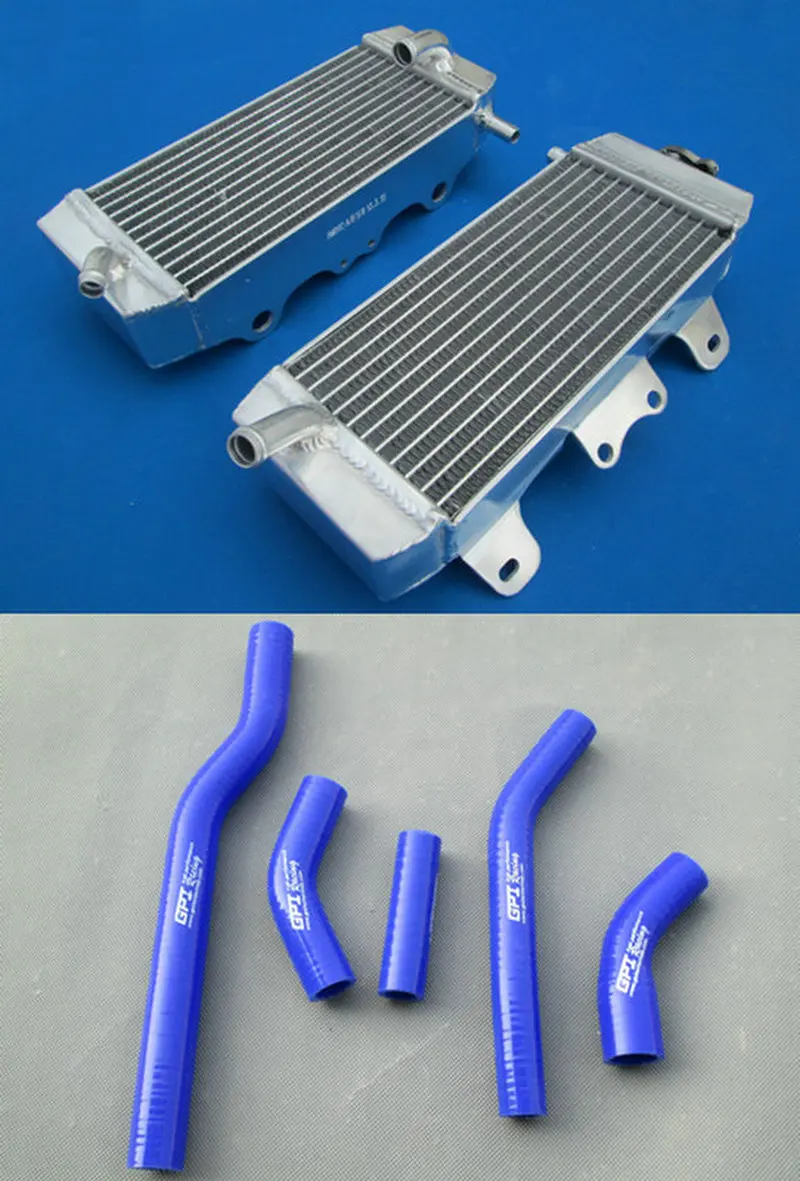 Алюминиевый радиатор+ синий шланг для Yamaha YZ250F YZF250 2006 06/WR250F 07 08 09