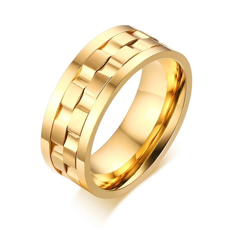 Wholesale Number and Month Letter Rotatable rings for men anillos New Arrival Titanium Stainless Steel Punk Party Ring Jewelry 5