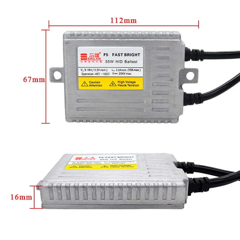 HIDLT 2PCS Premium 55W F5 Fast Bright Xenon HID Slim Ballast Reactor For Car Headlight Bulbs HID Conversion Kit AC 12V Ballast (9)