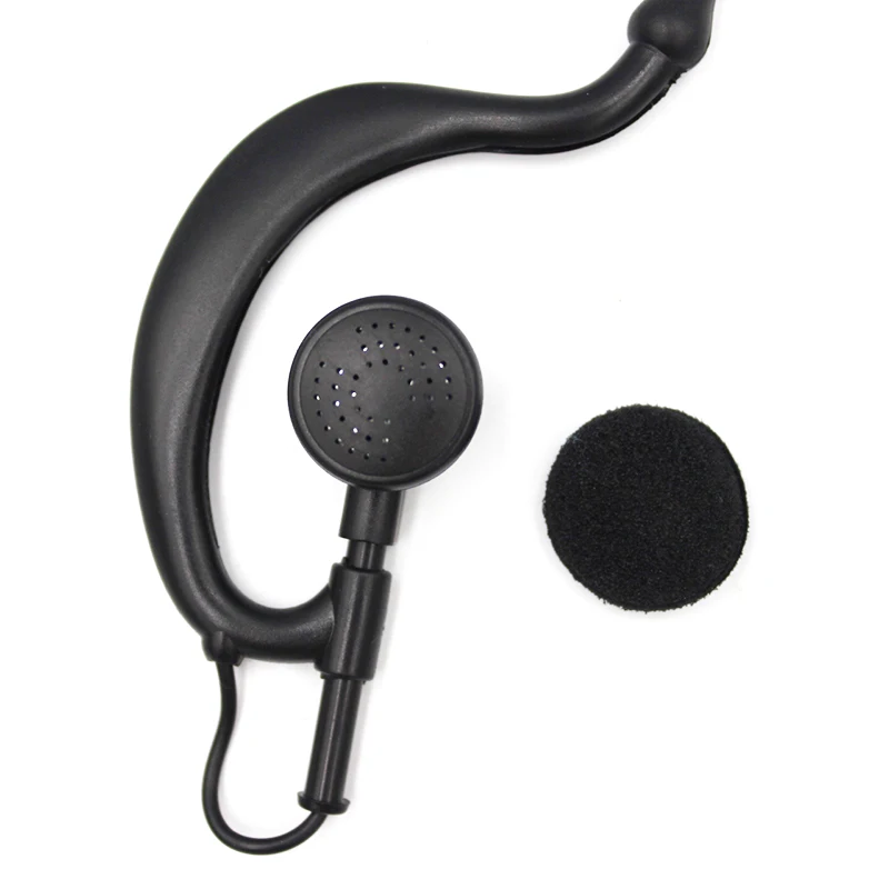 G Shape Walkie Talkie Earphone, Headset with PTT Mic, for Baofeng UV-5X, 5R, TYT Ham Two-Way Radio