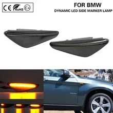 Feu de signalisation latéral LED fumé séquentiel dynamique, clignotant, pour BMW X3 F25 X5 E70 LCI X6 E71X6 E72, 2 pièces