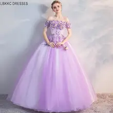 Бальные платья с открытыми плечами, vestidos De 15 Anos, милые 16 Платья, светильник фиолетовое платье на выпускной, пышные вечерние платья