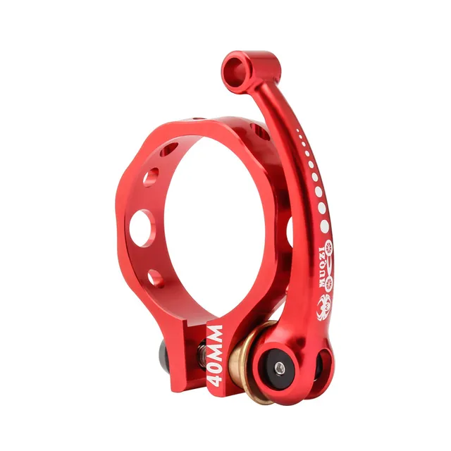 MUQZI 40MM 41MM Bike Seatpost Clamp Ultralight Aluminum Alloy Quick Release Seat Tube Clamp For Dahon Folding Bicycle Red 40MM