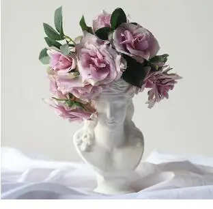 

CREATIVE RESIN IMITATION PLASTER VASE DAVID SCULPTURE HEAD VASE FLOWER ARRANGEMENT ACCESSORIES APOLLO VENUS HOME DECORATIONS
