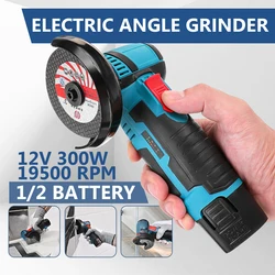 Mini meuleuse d'angle sans fil sans fil 12V, Machine de découpe, outil électrique Portable, meulage du métal et du bois adapté à la batterie au Lithium 