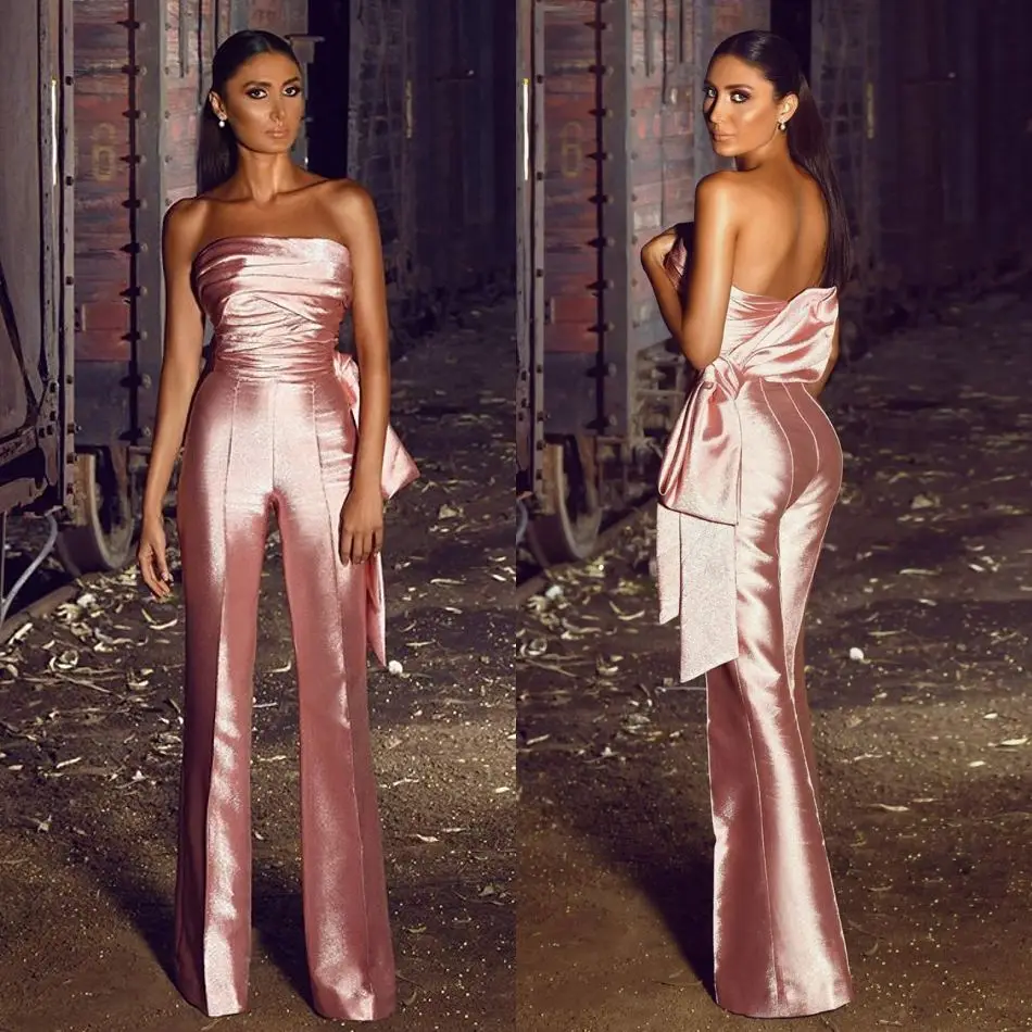 Pink Prom Dresses Jumpsuits Sexy 