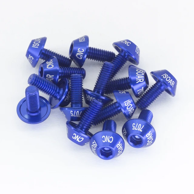 M5*10 Aluminum alloy mushroom head,bicycle water bottle rack screw mountain bike kettle rack screw Bottle cage color anode 4