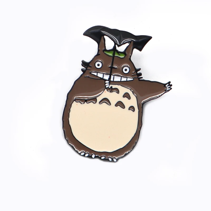 Броши Тоторо Studio Ghibli эмалированная булавка для мальчиков и девочек булавка с отворотом масляная капля Воротник Аксессуары для корсажа шарф Пряжка S117