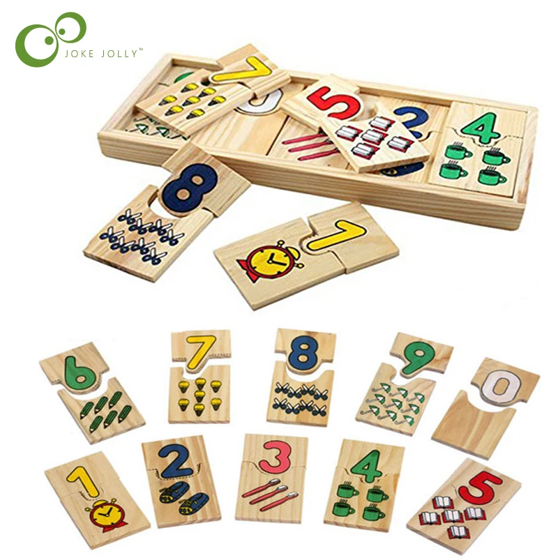

Math Toys Digital Shape Pairing Learning Preschool Counting Board Kids Educational Montessori Wooden Toy for Children Gift ZXH