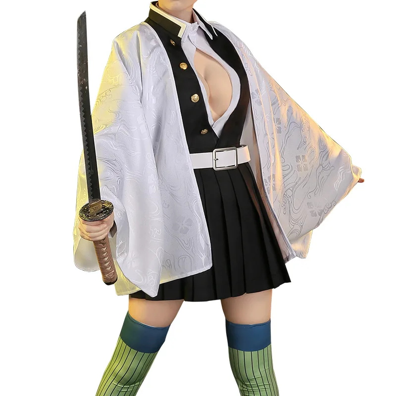 costume Костюм демона киметсу без яйбы Kanroji Mitsuri для косплея, Униформа, костюмы на Хэллоуин для женщин, одежда Аниме, наряды cos - Цвет: costume