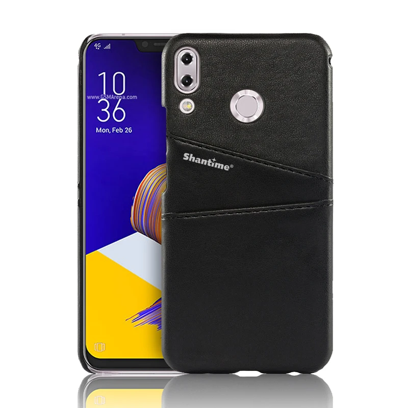 Для Asus Zenfone 5z ZS620KL кожаный чехол для Asus Zenfone 5 ZE620KL деловой чехол для Asus Zenfone Max M2 ZB633KL чехол для телефона - Цвет: Black