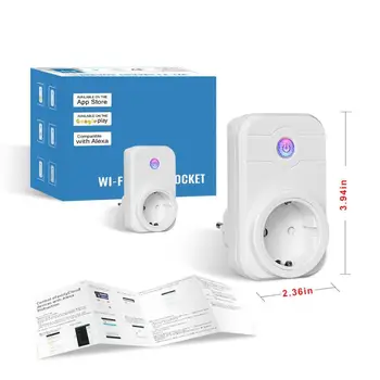 

Wifi Graffiti Program Mobile Phone Timer Switch Smart Socket Voice Control Compatible With Ios Android System