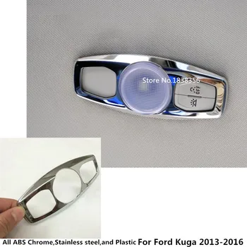

Car Cover Sticker ABS Chrome Back Rear Read Reading Switch Light Lamp Frame Trim Hoods Part For Ford Kuga 2013 2014 2015 2016