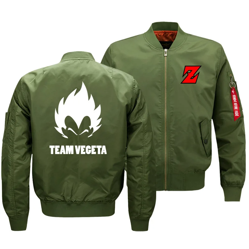 Vegeta Z Green Cloudstyle, новинка, зимняя мужская куртка, Dragon Ball Z, пилот, бомбардировщик, Vegeta, куртка, утолщенное пальто, 3D, Мужское пальто, аниме, куртка Гоку, EU5XL - Цвет: Vegeta Z Green