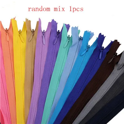 random 1pcs 5 шт. 20 см длина нейлоновая катушка молнии портной одежды швейные изделия ручной работы DIY аксессуары сумка брюки одежда слайдер застежка молнии - Цвет: random 1pcs