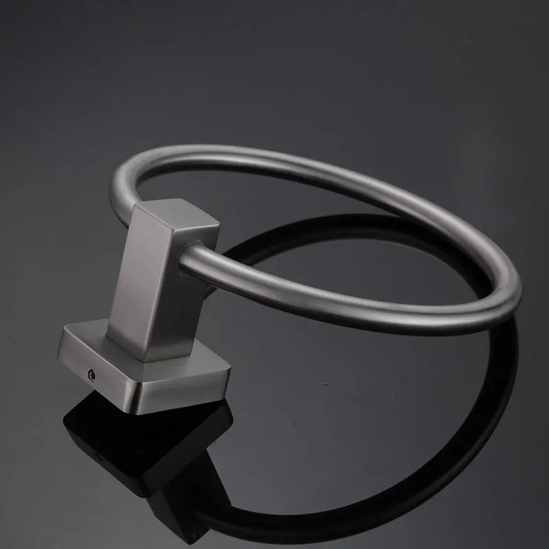 Towel Ring Bathroom Hand Towel Holder Circle Rings Door Hanger Towels Rack Bathroom Hardware Set Wall Mount Stainless Steel