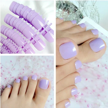 

240Pcs/Lot Candy Light Pink Acrylic Fake Toenail Wholesale Artificial Flase Toe Nails DIY Salon Tip Manicure Tool