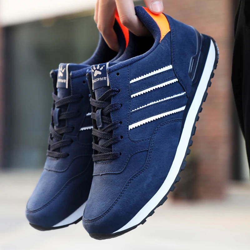 

2019 Autumn Men Shoes Sneakers Lace-Up Men Fashion Shoes Microfiber Leather Casual Shoes Brand Men Sneakers Winter FLats Zapatos