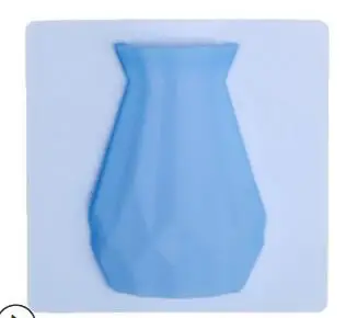 3pcs blue 3 шт. Волшебные силиконовые наклейка в виде вазы для гостиной, стеклянная бесшовные стикеры творческое, настенное, горшок для растений, украшение на стену - Цвет: 3pcs blue