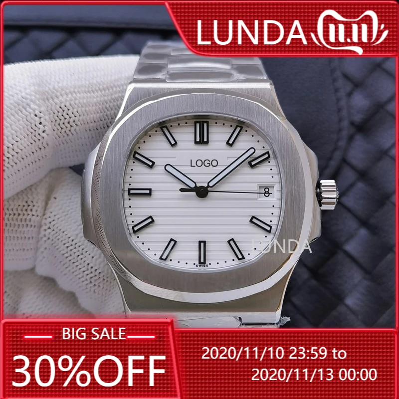 AAA Luxury Geneva 904L watch Nautilus style 40mm automatic mechanical Watch movement sapphire glass stainless steel H noob afbeelding