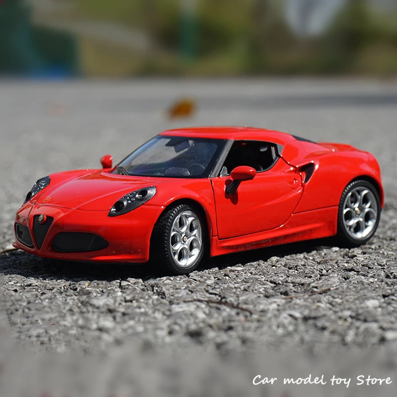 Модель спортивного автомобиля WELLY 1:24 Alfa Romeo 4C модель из сплава декоративная