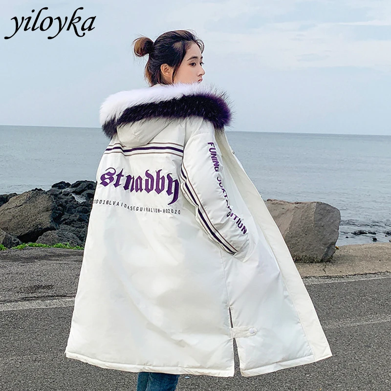 Новинка зимняя женская куртка толстый теплый пуховик хлопковая парка Свободное