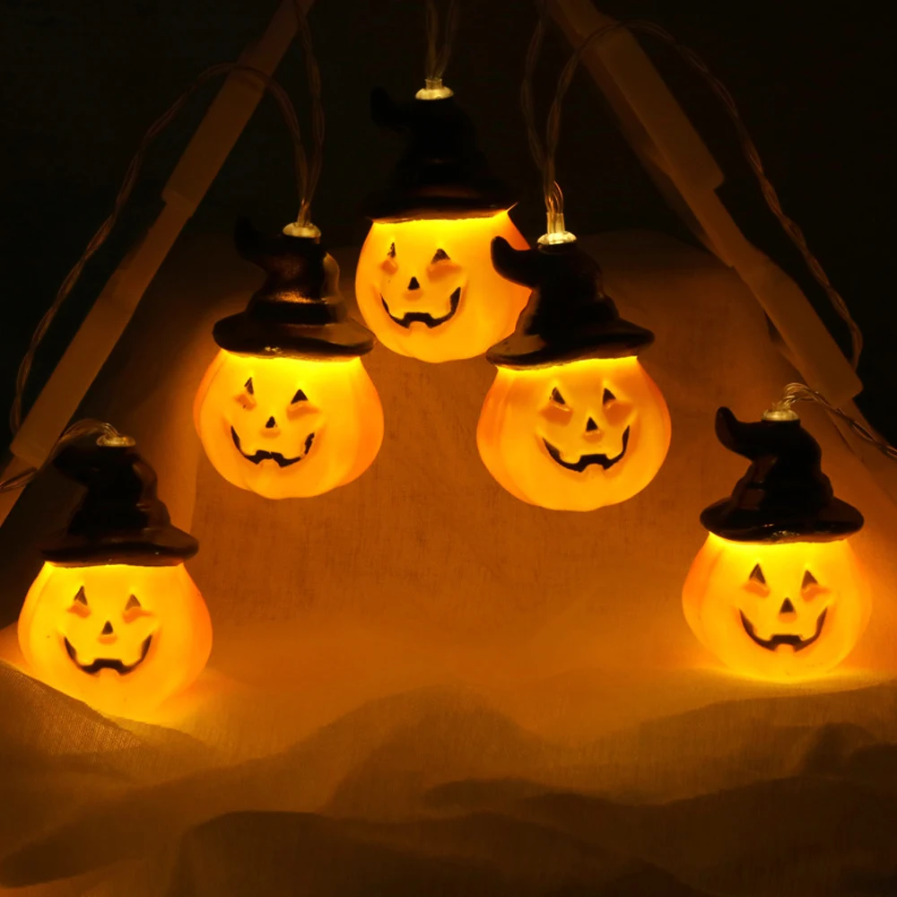 

Pumpkin String Lights Halloween Decoration Lights With 20 LED Beads Outdoor Holiday Lighting String Decoration