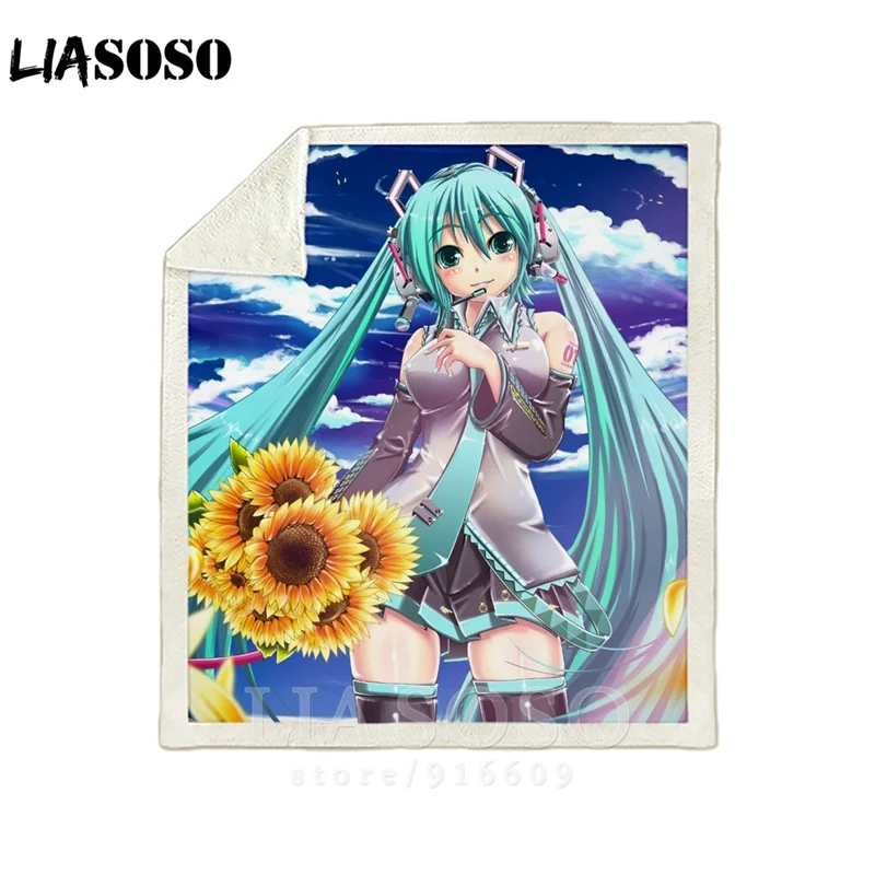 Диван-кровать с рисунком офисное Вокалоид Hatsune Miku сексуальные Harajuku набивное одеяло-покрывало детское дорожное одеяло квилт для софы A23 - Цвет: 30