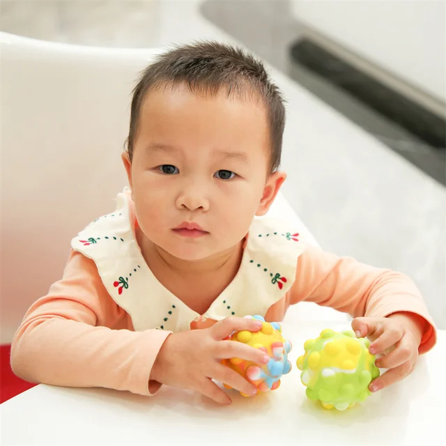 2022 Pop Anti-Stress Ball Push Bubble Fidget Toys Squeeze 3D Silicone Ball Relief Stress Kawaii Toys For Children Kid Adults 5