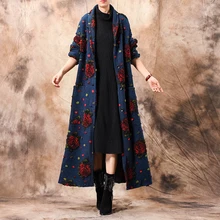 Новинка года. Осенне-зимние однобортные пальто с цветочным принтом. Карманы с цветочным принтом и отложным воротником. Новое модное женское пальто в стиле ретро