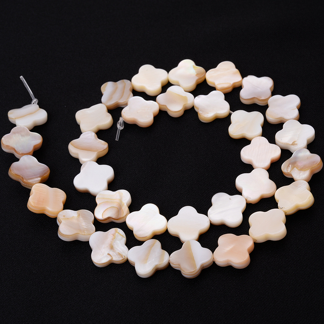 Shell Beads Mother of Pearl Love Star Oval Round Flat Loose Spacer Beads for Jewelry Making DIY Charm Bracelet Necklace