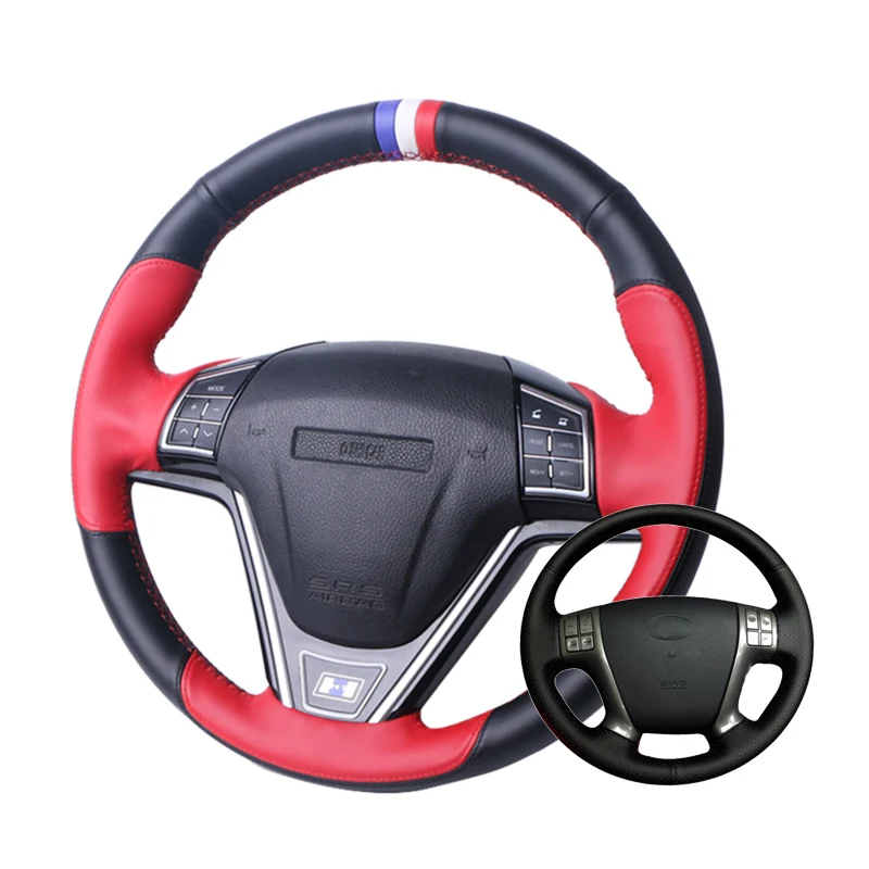 Кожаная черная ручная строчка для Hyundai Veracruz 2007-2012 IX55 Vera Cruz | Автомобили и мотоциклы