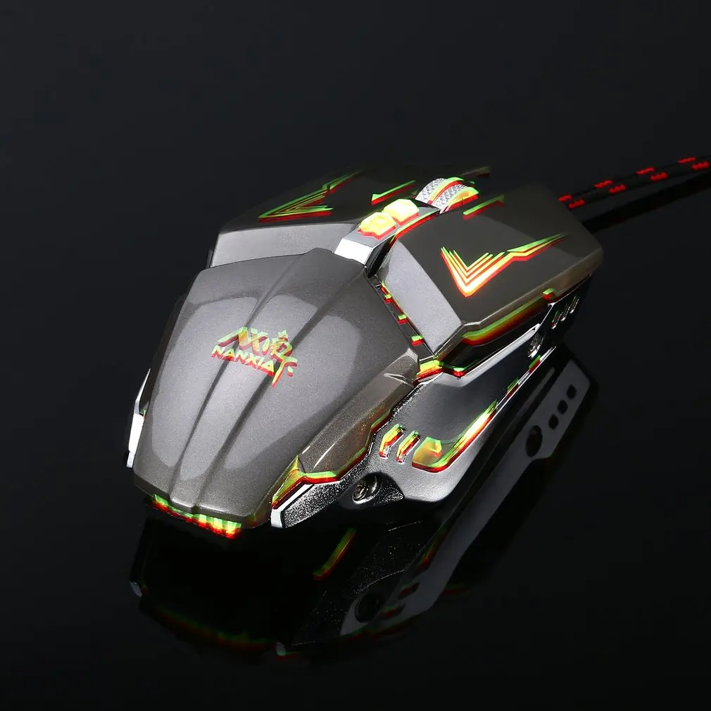NANXIA игровая мышь M620 8D USB Проводная оптическая мышь с подсветкой для ПК и ноутбука эргономичная игровая мышь Прямая