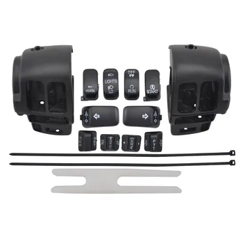 

Motorcycle Black Hand Control Switch Housing Buttons Caps Handlebar Control Switch For Harley '96-'13 FLHTCU, FLHTK, FLTR FLTRU